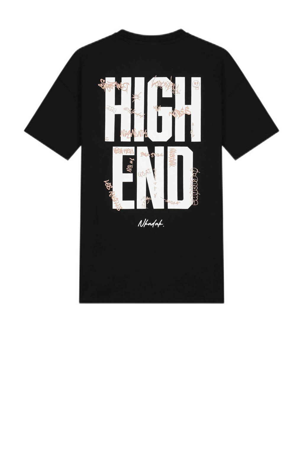 NIK&NIK T-shirt Tag met backprint zwart