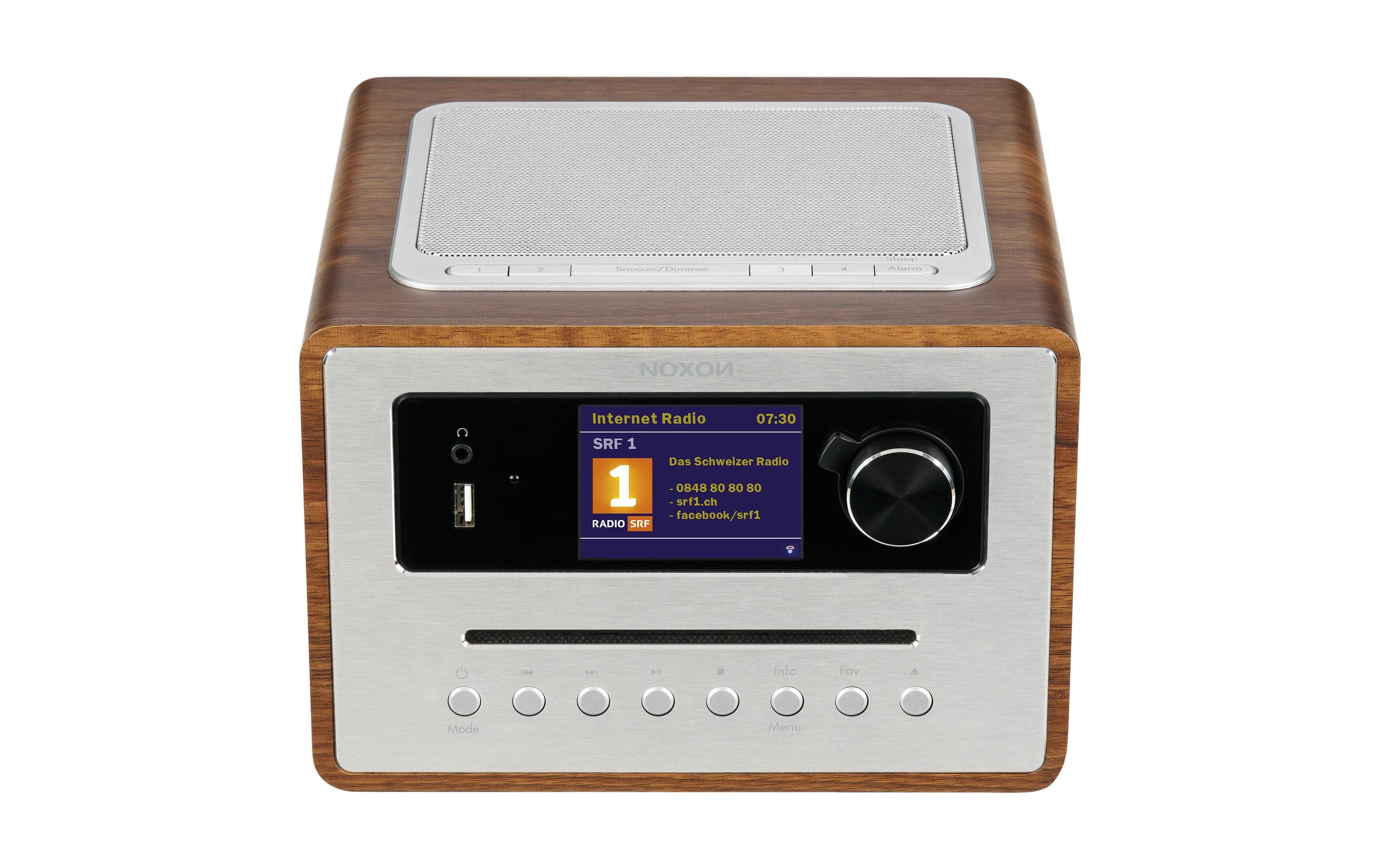 DAB+ Radio IRadio 500 CD – Walnuss<br>All-in-One Radio mit 360°-Sound und allen möglichen Features