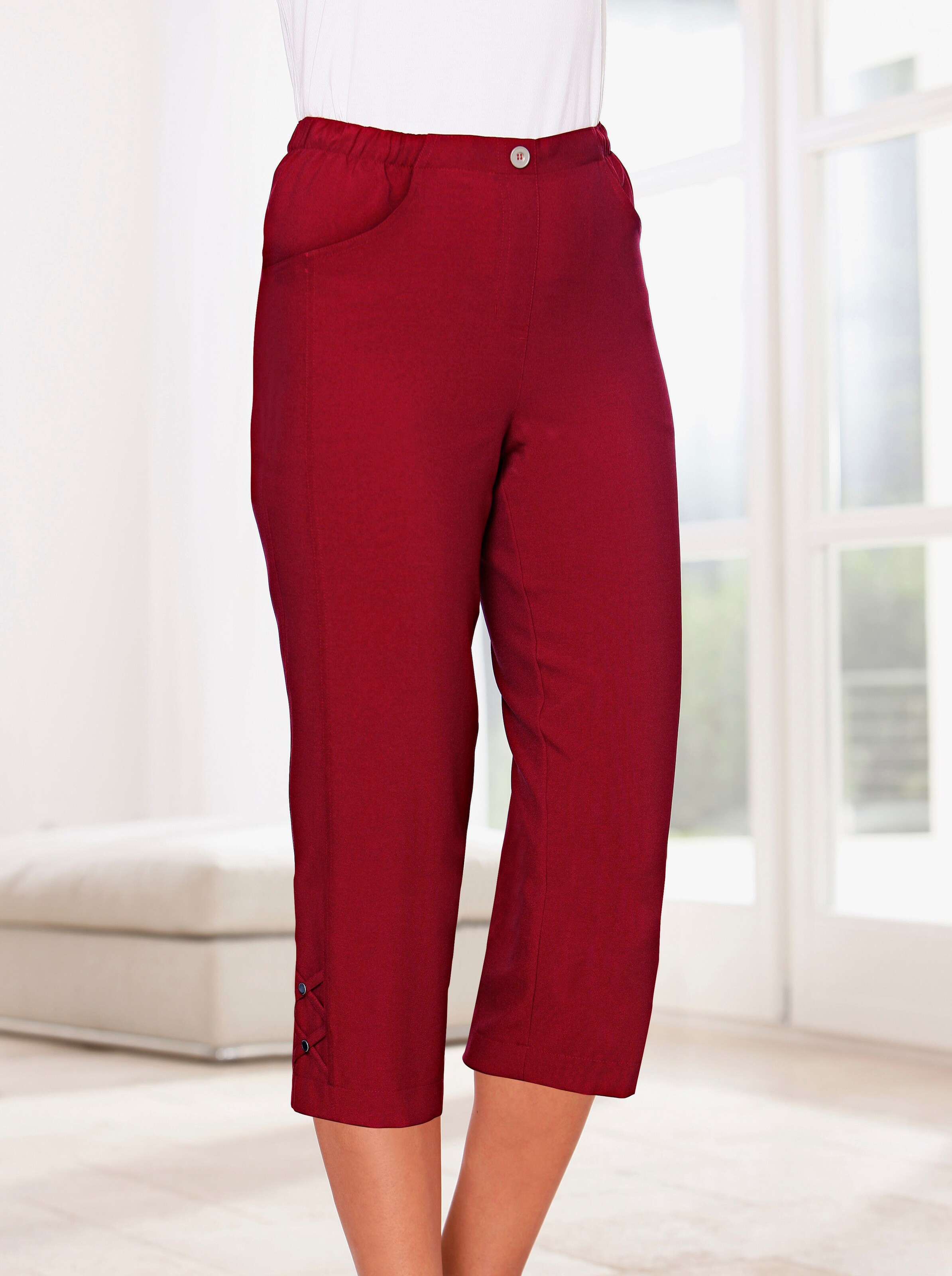 Caprihose aus Polyester, bügelfrei