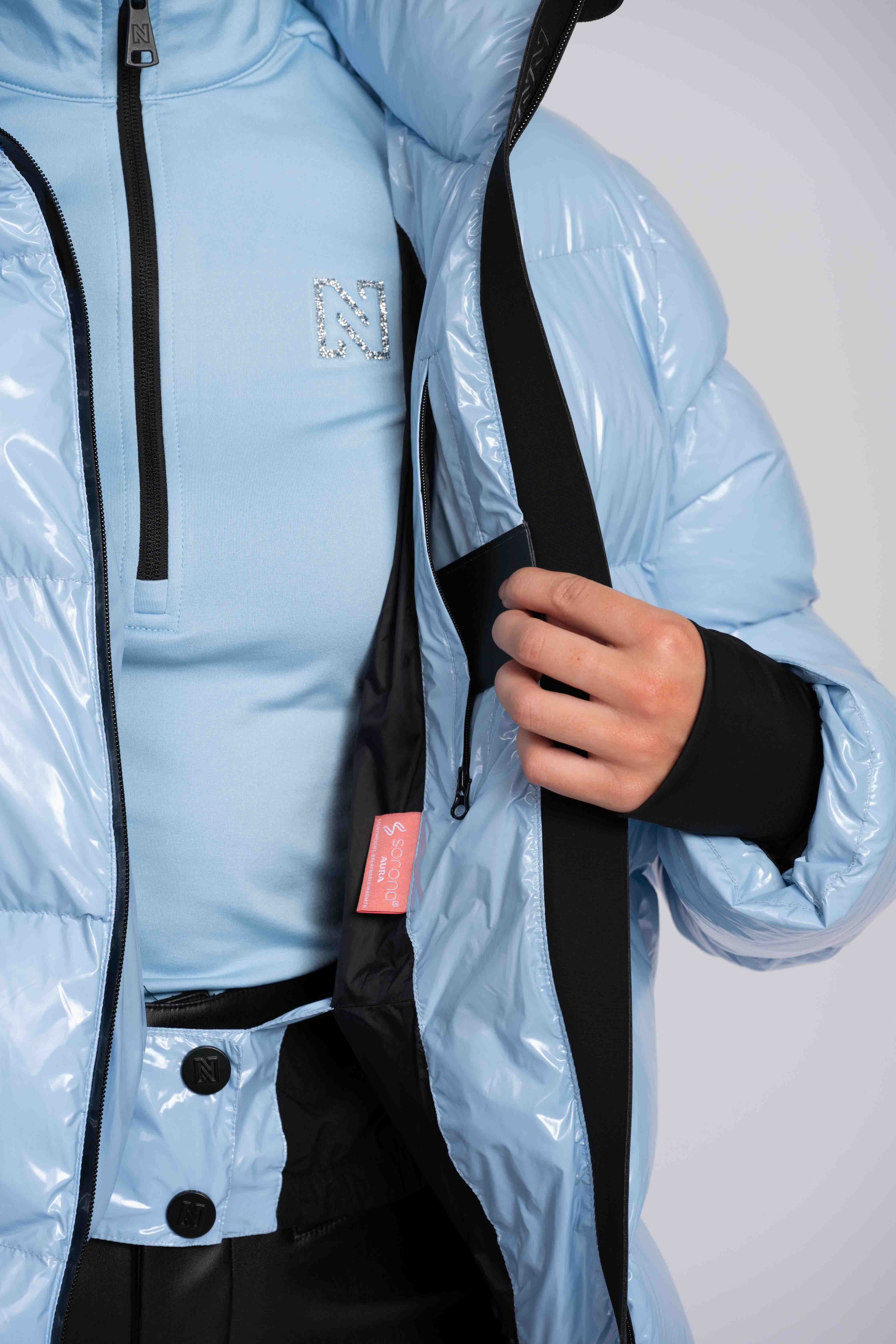Gstaad Laquer Ski Jacket Dame 7675/Powder Blue