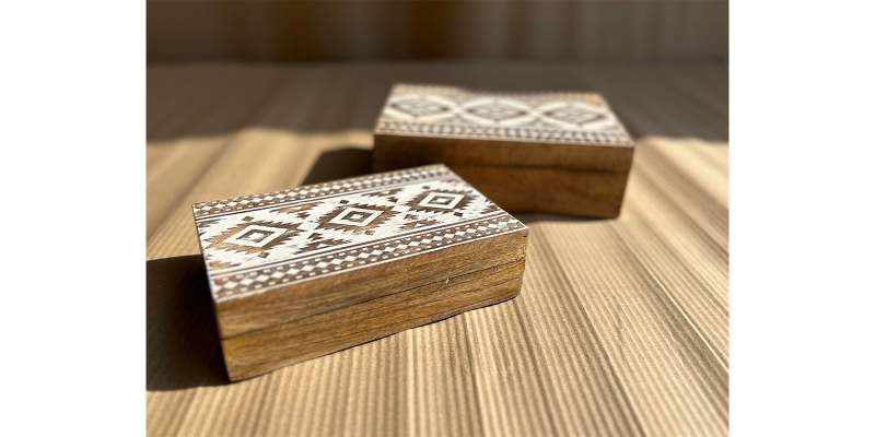 2er-Set Box 'Bindu', Mangoholz von fischer's lagerhaus
