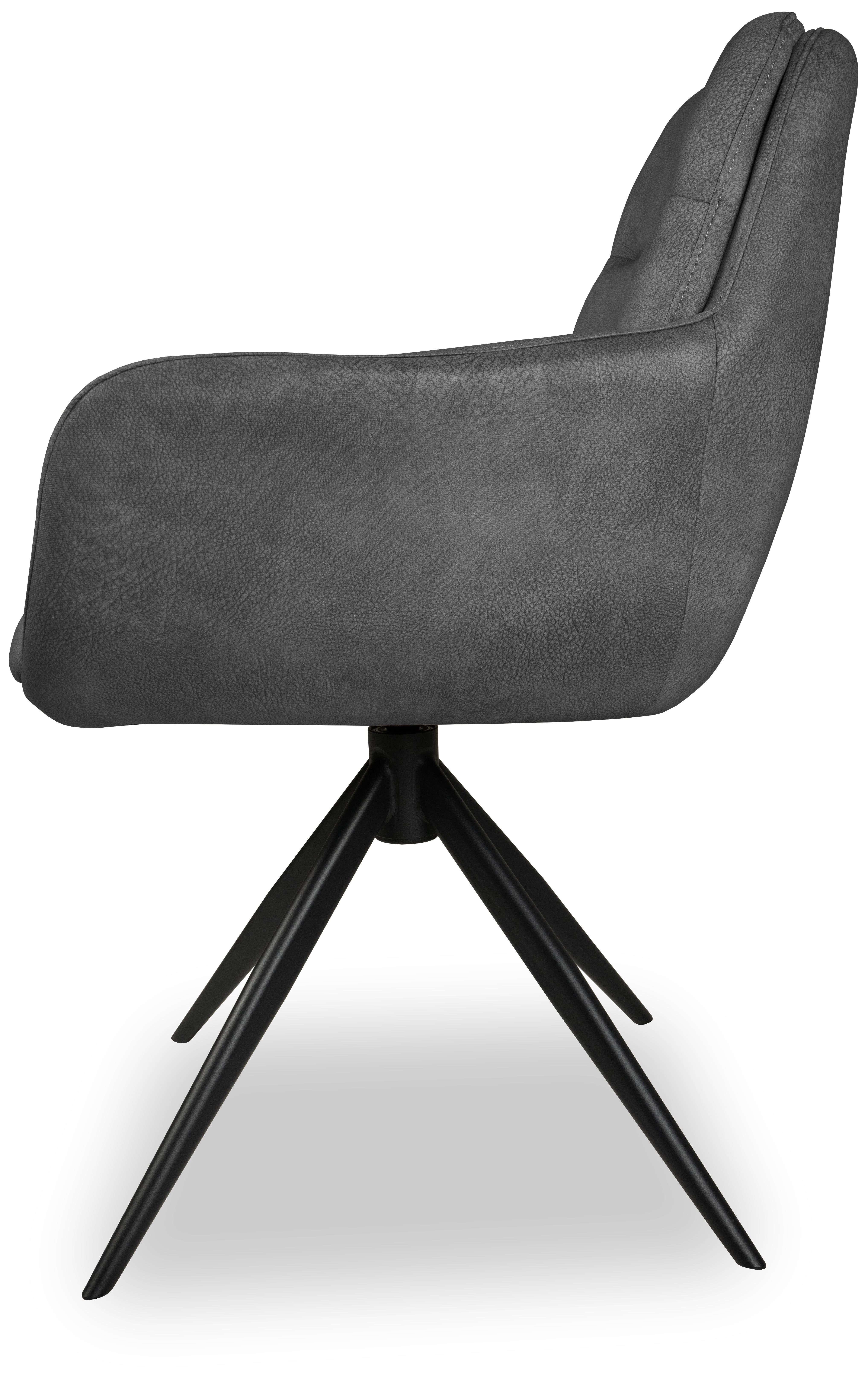Eetkamerstoel - Zorro Antracite Jeske B57.5 x D63.5 x H87.5 cm