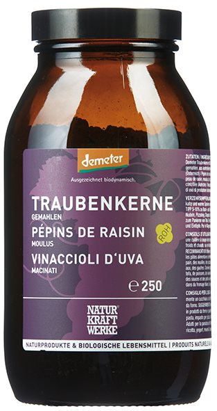 NATURKRAFTWERKE Traubenkerne mit Traubenhautanteilen gemahlen<br>250 g, Demeter