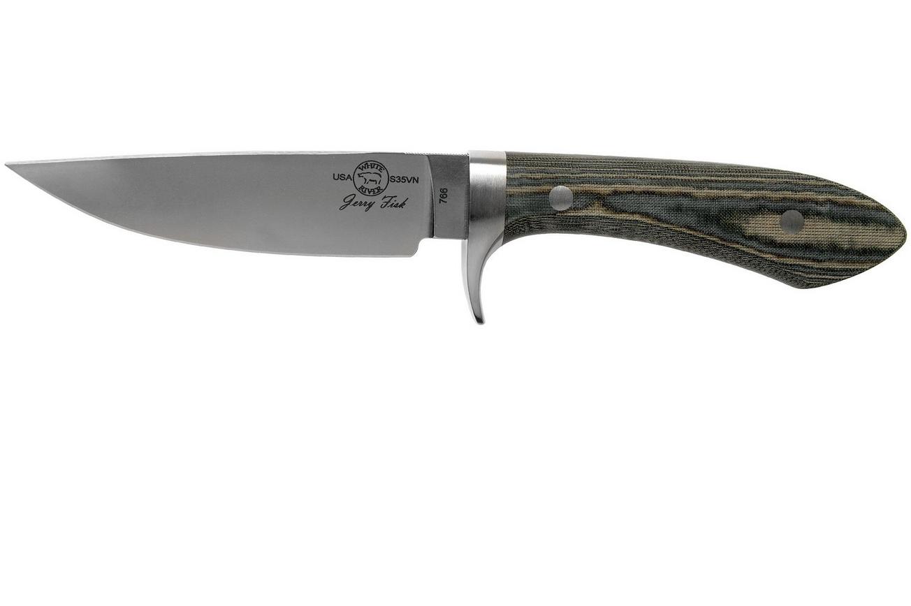 White River Knives Sendero Classic jachtmes Black Olive Micarta, Jerry Fisk design