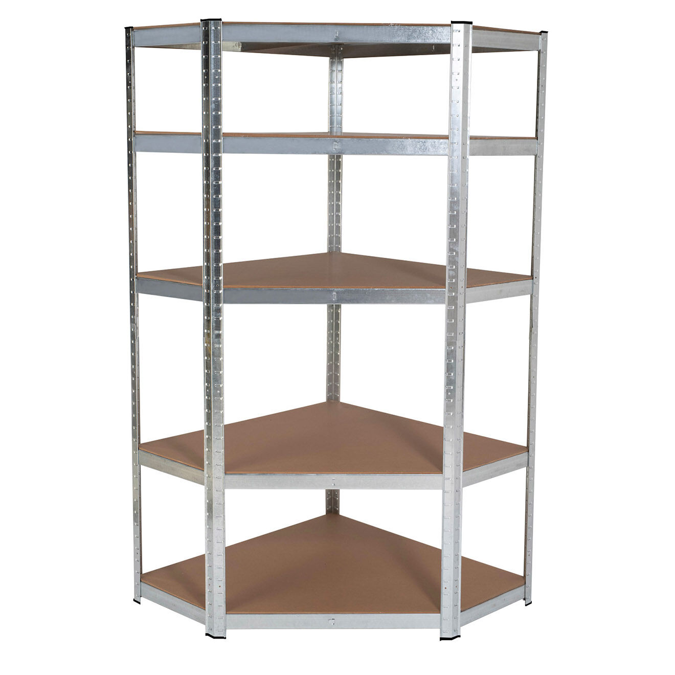 Pratik Garden Étagère d'angle charge lourde grise - 180x90x40 cm
