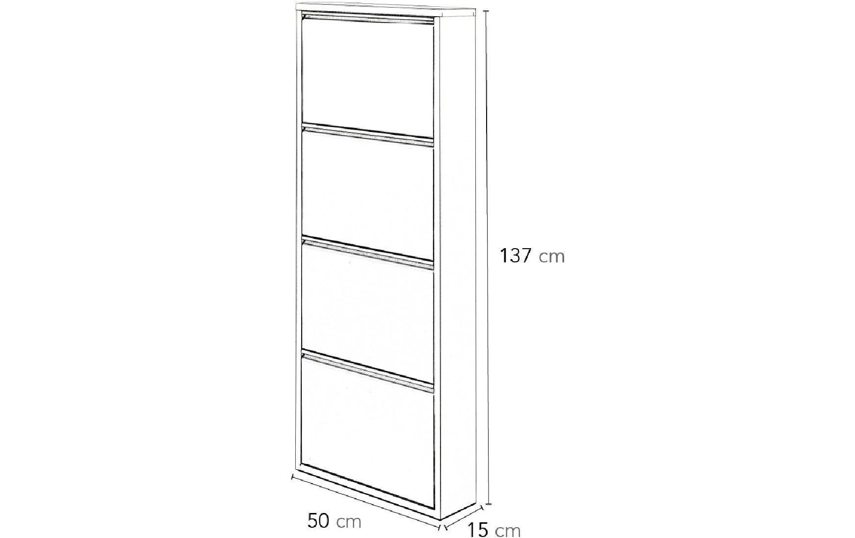Schuhschrank Ggmbayk4003 50 x 137 cm<br>Schuhregal zur Wandmontage
