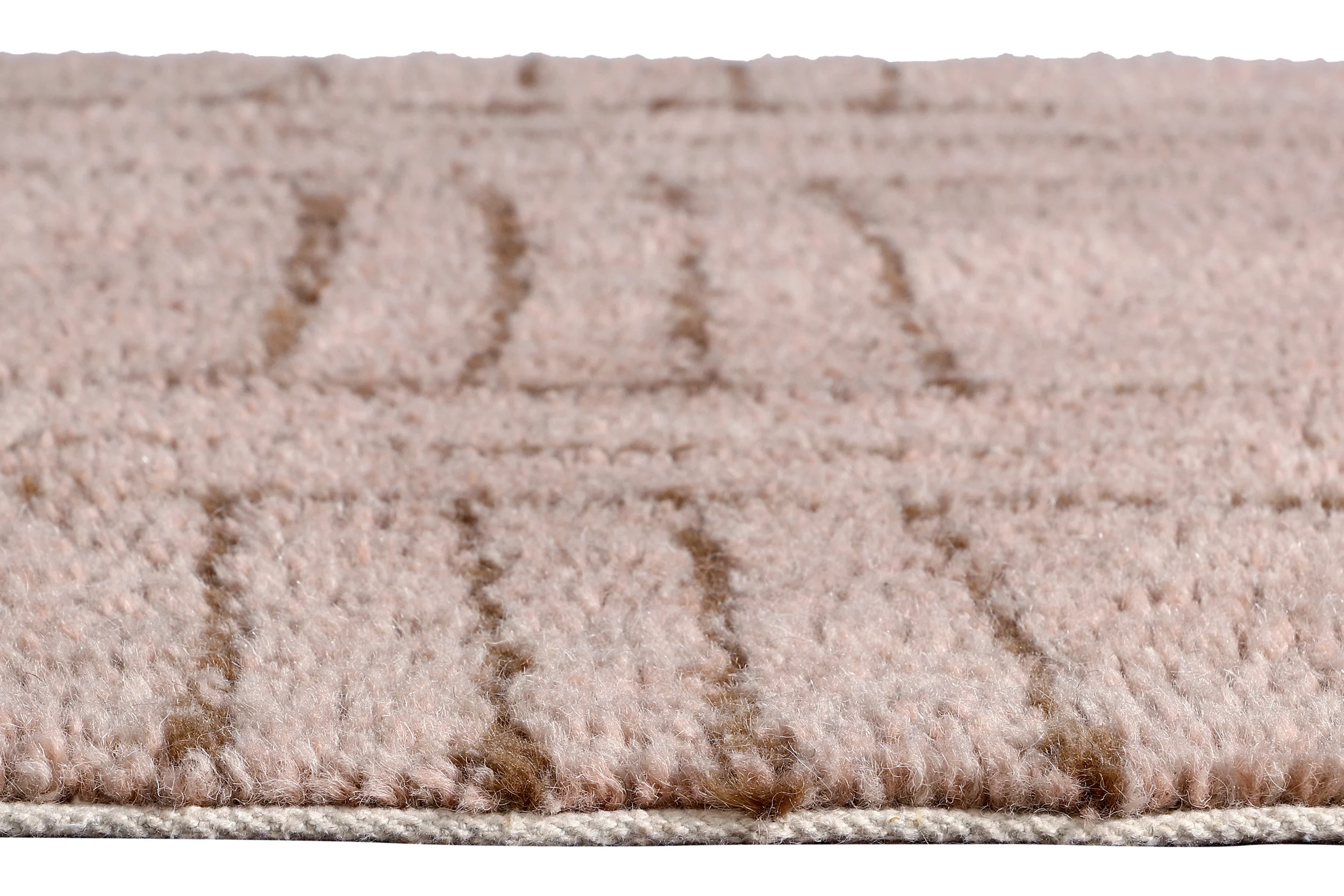 SHUKA - Tapis rectangulaire en laine lavable | Rose