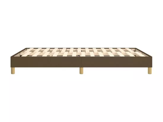Sommier à lattes de lit Marron foncé 140x190 cm Tissu