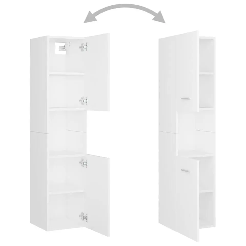 vidaXL - Badkamerkast - Wit - Bewerkt hout