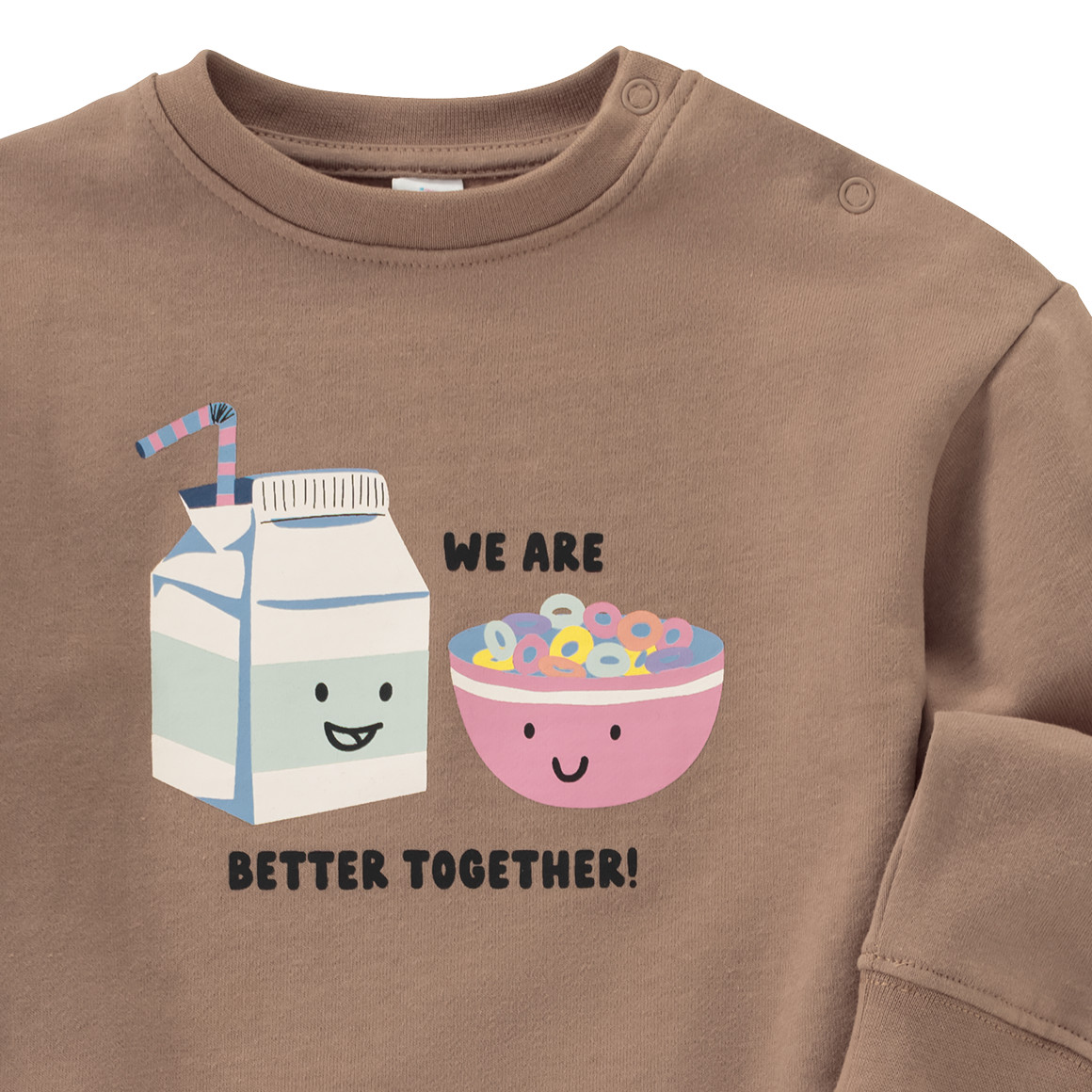 Topomini Baby Sweatshirt und Leggings im Set hellbraun / creme
