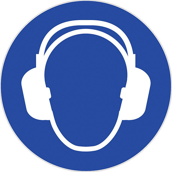 Panneau port obligatoire casque antibruit diamètre 30 cm polystyrène antichoc