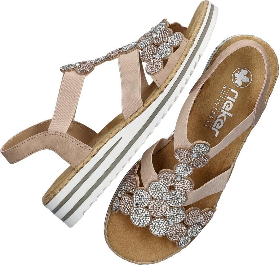 Rieker Sandalen Plat Sandalen Plat Roze