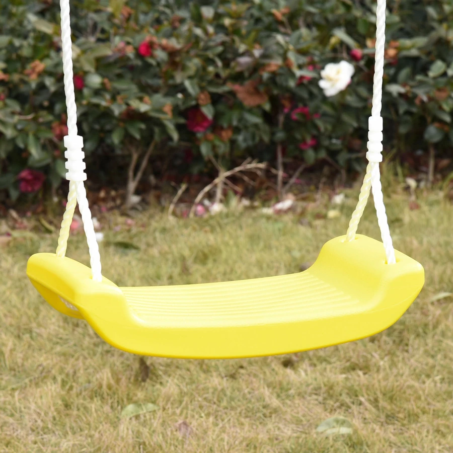 Outsunny Kinderschaukel mit 2 Schaukeln und einer Wippe bunt