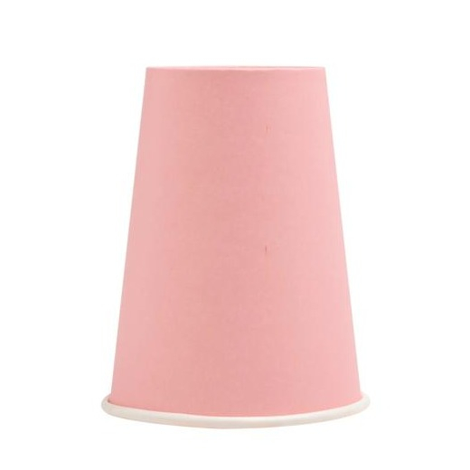 (15er Set) Pappbecher Einweg Papier Becher Party Geschirr Tisch Deko (89114I) - Rosa