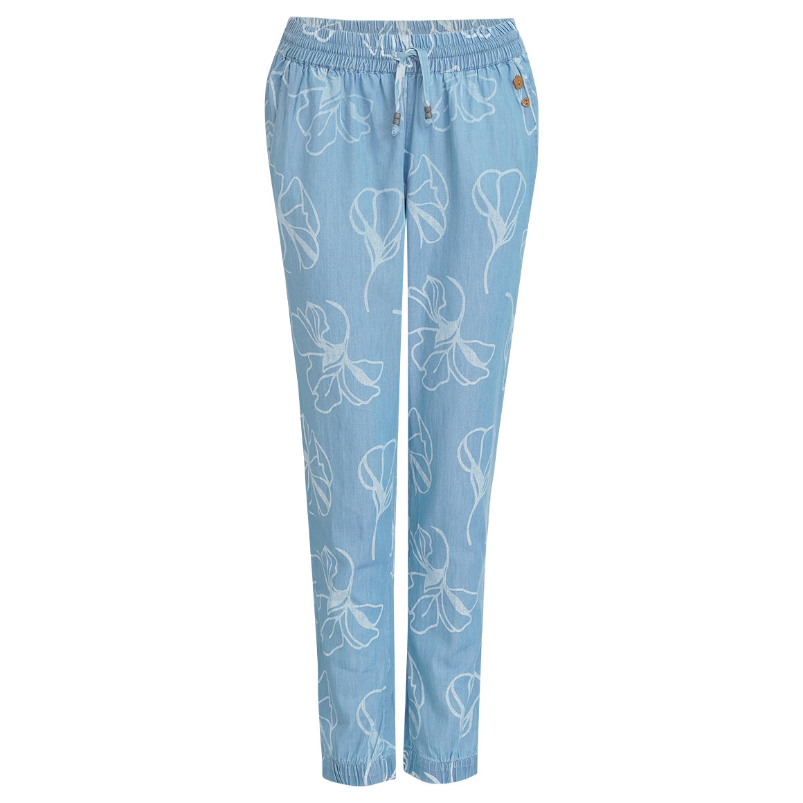 Damen Jogpants in Denim-Optik hellblau
