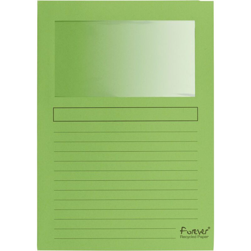 Chemises coin papier avec fenêtre Forever Exacompta - Paquet de 100