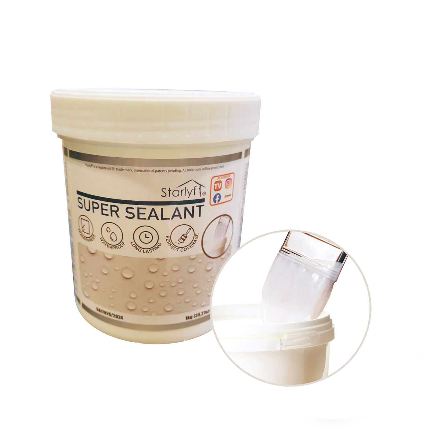 Starlyf wasserdichte Dichtungsmasse, 1 kg