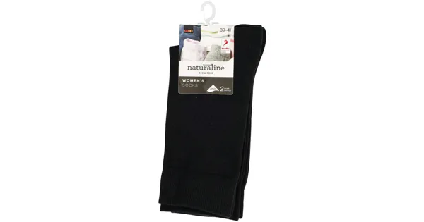 Naturaline Damen Socken Glatt Duo Schwarz 39 - 41