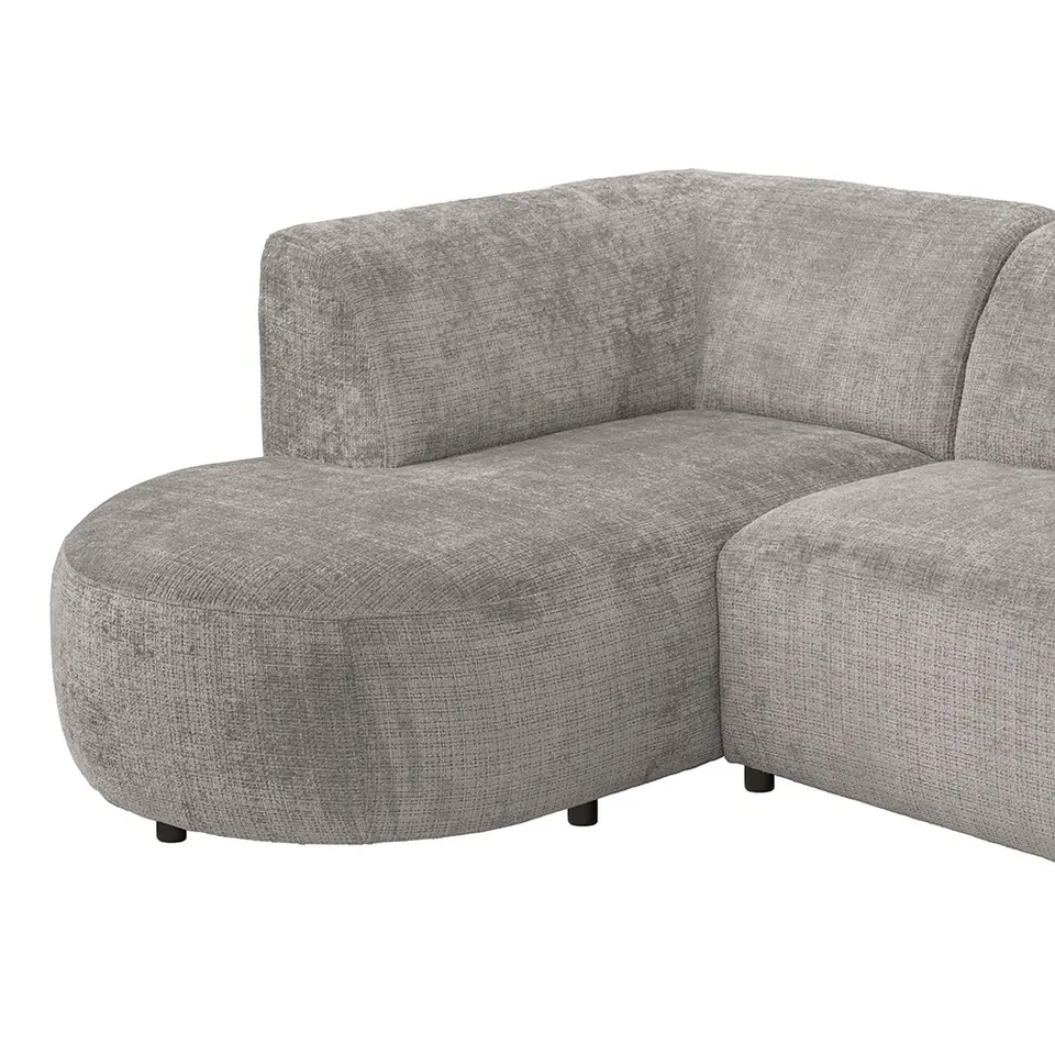 Hoekbank Luna links - stof Cremona - beige