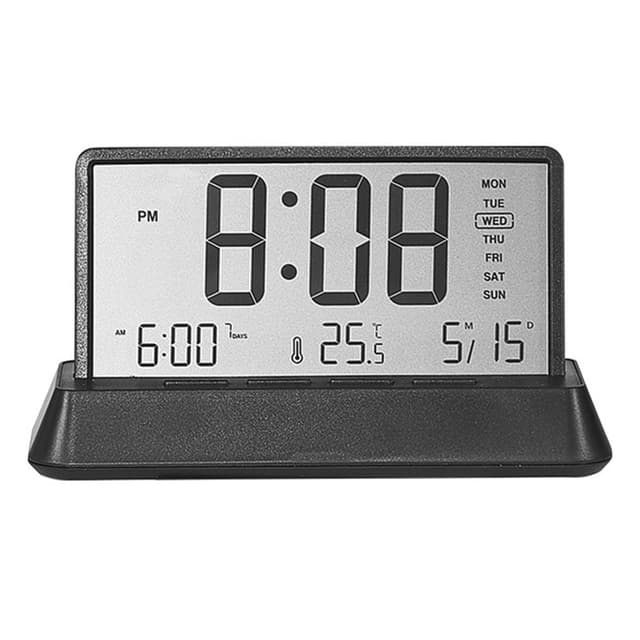 LED Display Digitalt vækkeur med Temperatur Kalender Snooze funktion