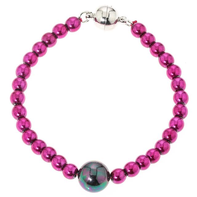 Armband-Set, Muschelkernperle, Magnet, 20 cm, 2-teilig