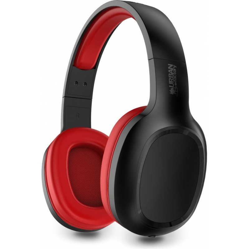 Urban Factory MOVEE Casque Sans fil Arceau Gaming Micro-USB Bluetooth Noir, Rouge