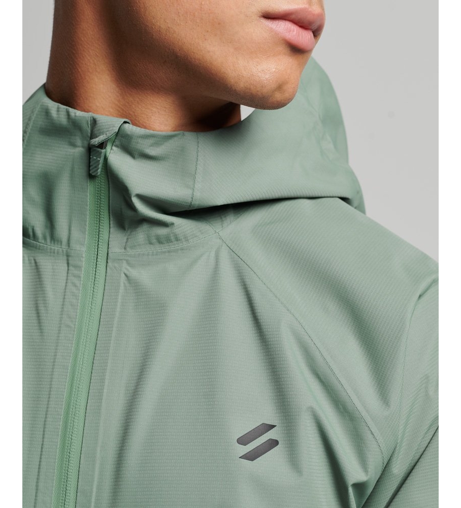 Jaqueta impermeável verde Superdry