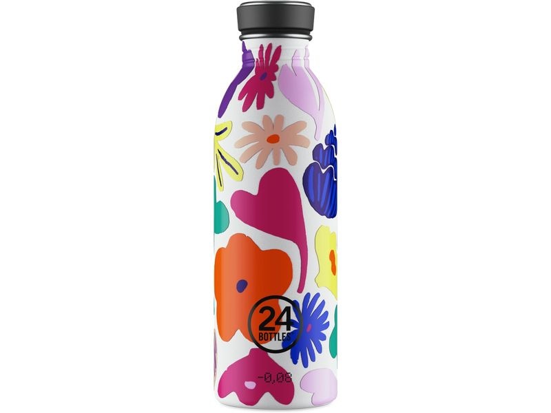 24Bottles Trinkflasche Urban 500 ml, Acqua Fiorita Trinkflasche aus rostfreiem Edelstahl