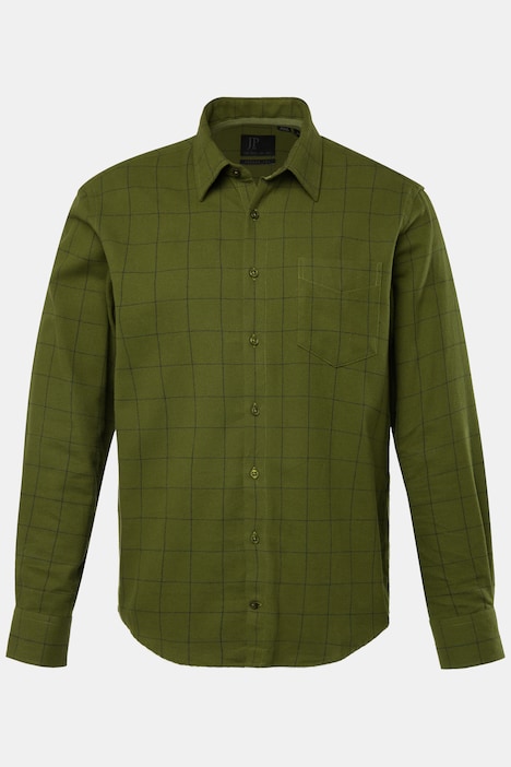 JP 1880 Karo-Flanellhemd, Langarm, Kentkragen, Modern Fit, bis 8 XL