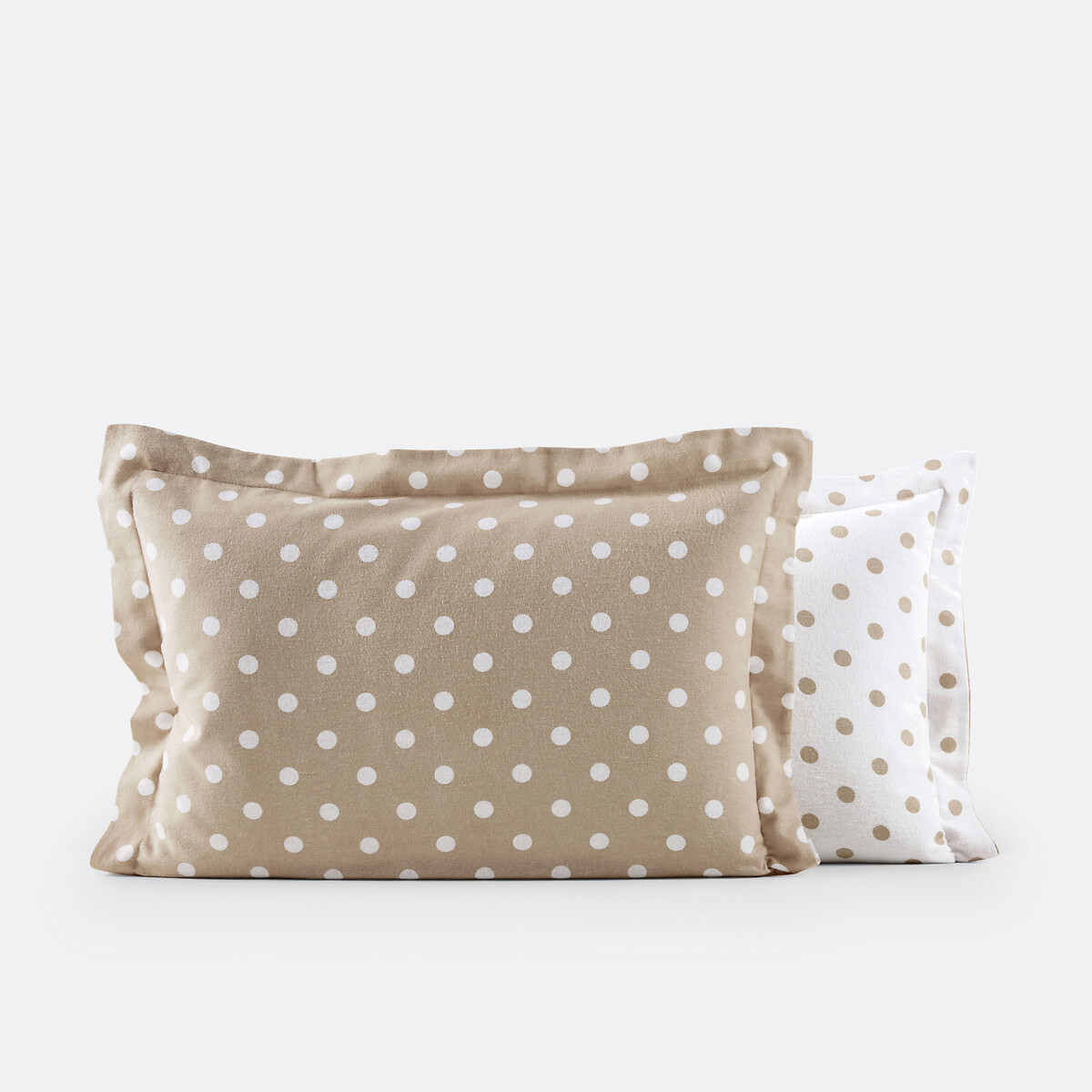 LA REDOUTE INTERIEURS<br>Fronha de flanela com estampa de bolinhas, Clarisse