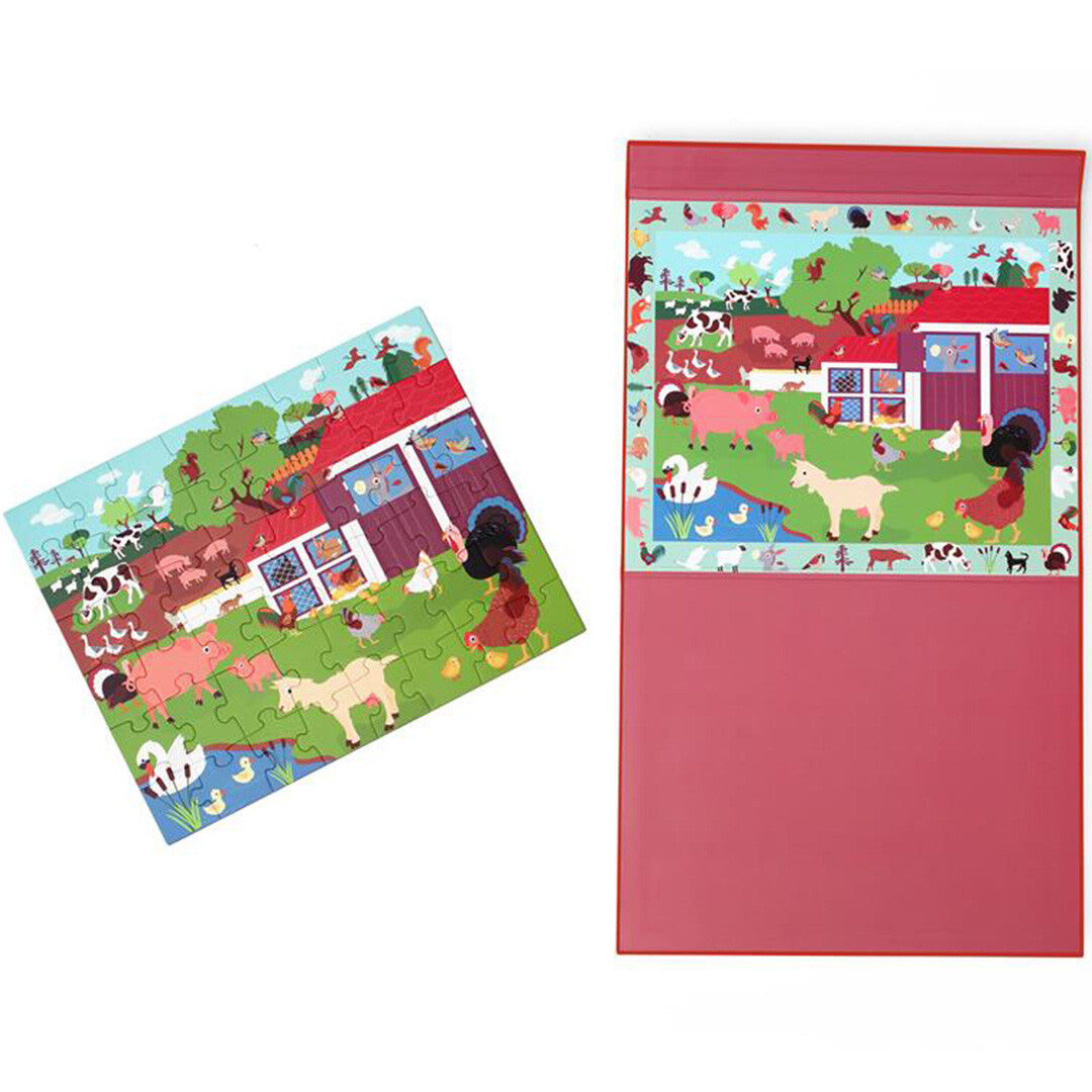 Scratch europe magnetisch puzzelboek boerderij - 48st