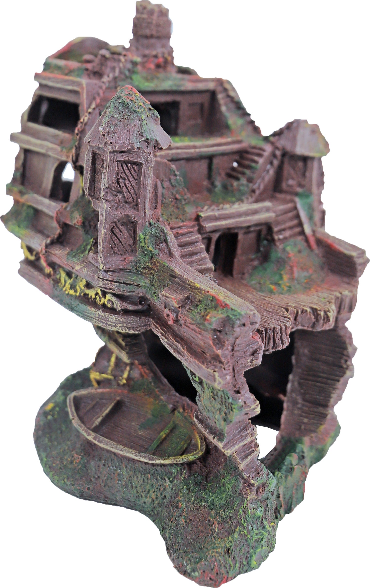 Boon aquarium decoratie achterdeel schip bruin 20 x 16 x 22 cm