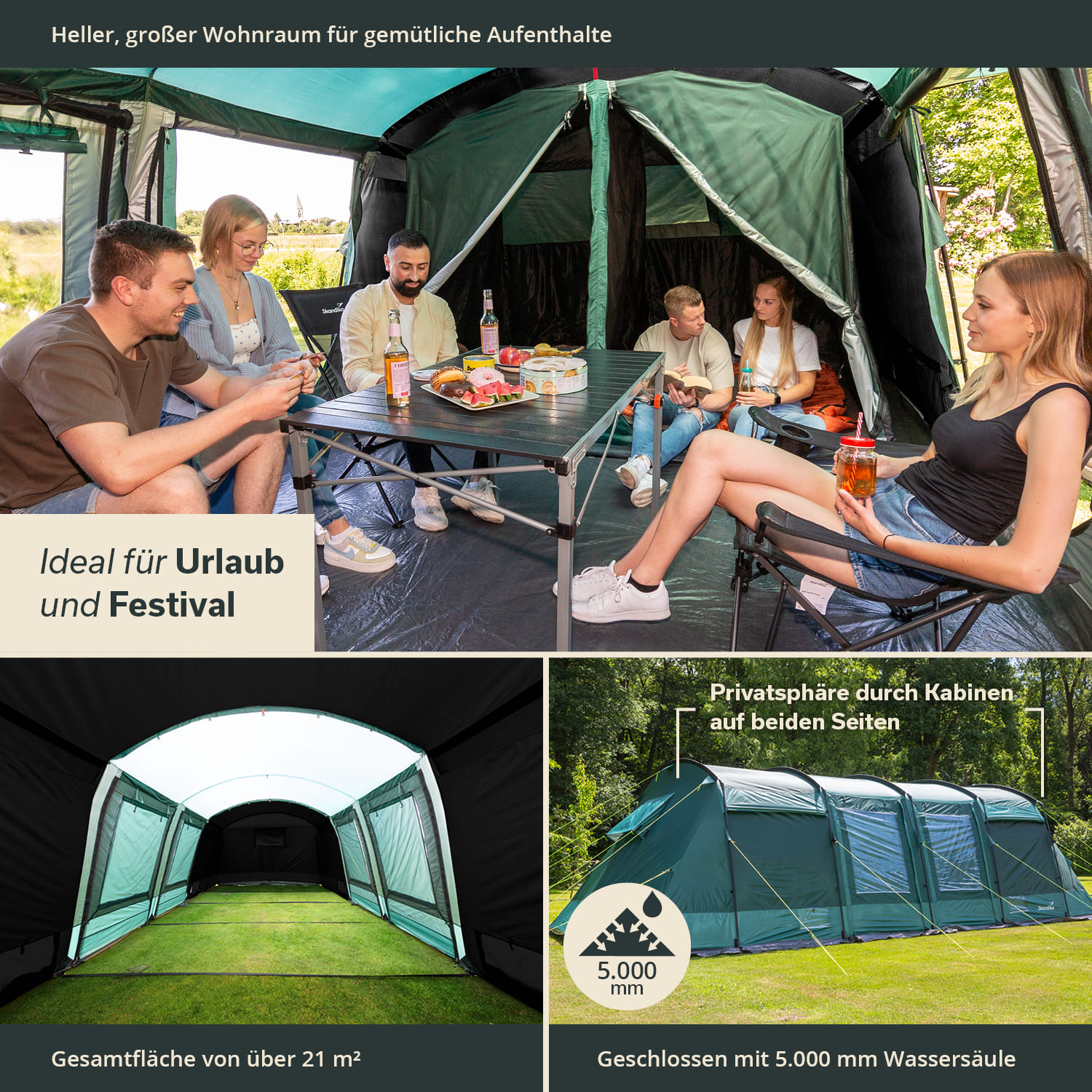 Skandika Montana 8 Sleeper Tunneltent