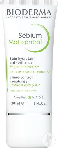 Bioderma Sébium Mat Control Peaux Mixtes À Grasses Tube 30ml