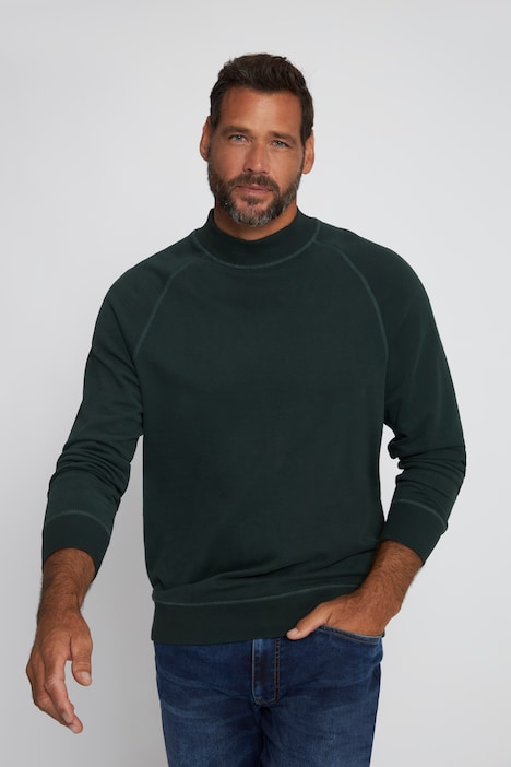 Sweatshirt, Homewear, Stehkragen, Raglan-Langarm