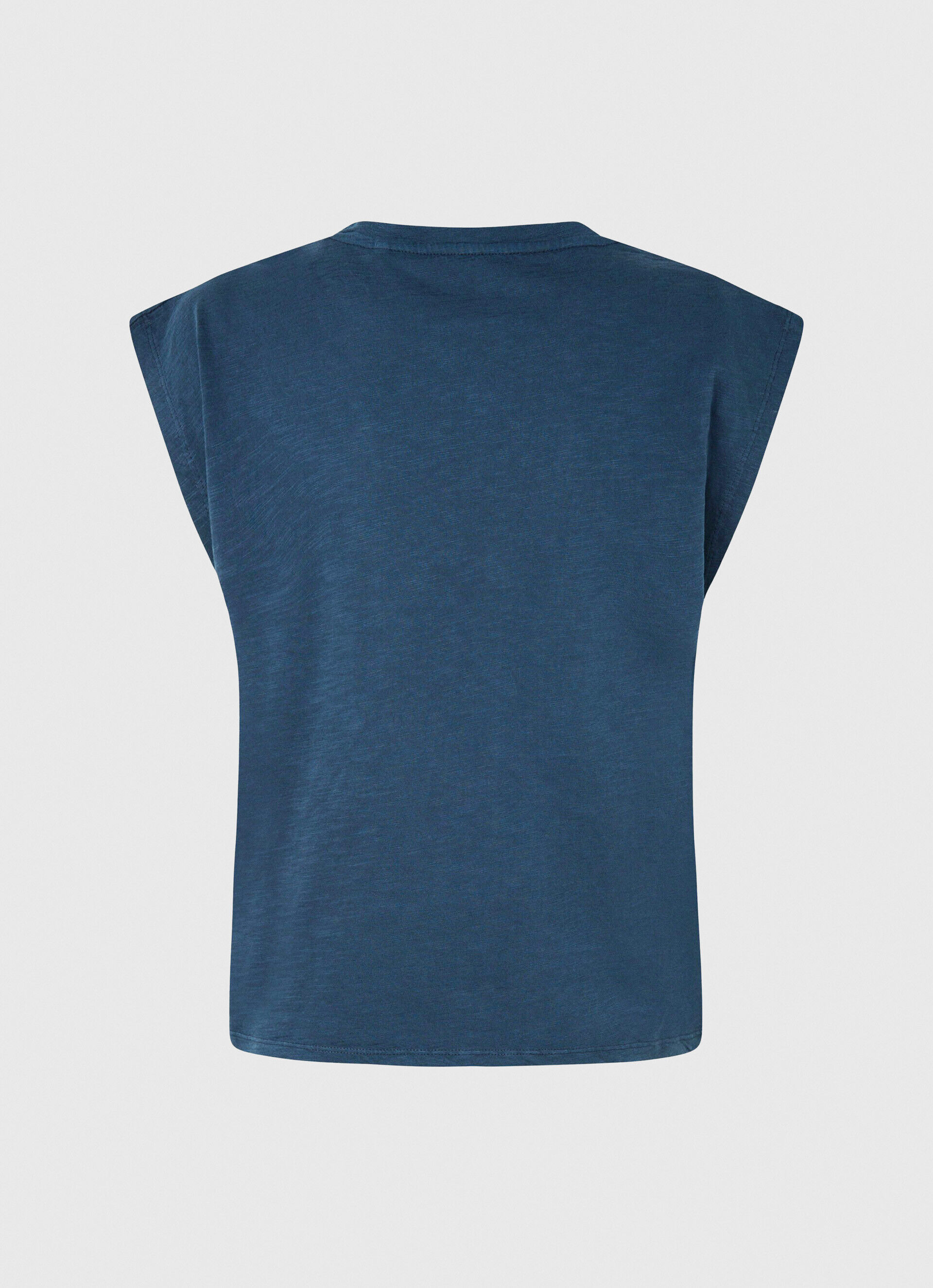 Camiseta sem mangas mesclada - Azul Dulwich