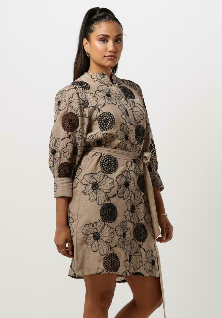 NOTRE-V beige notre-v mini jurk nv-bowie mini dress