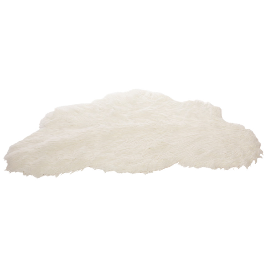 Tapis en fausse fourrure forme nuage 80x120 cm