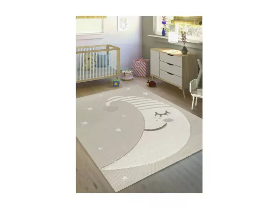 Tapis enfant lune beige - LUNA Enfants 10 Taupe 120*170