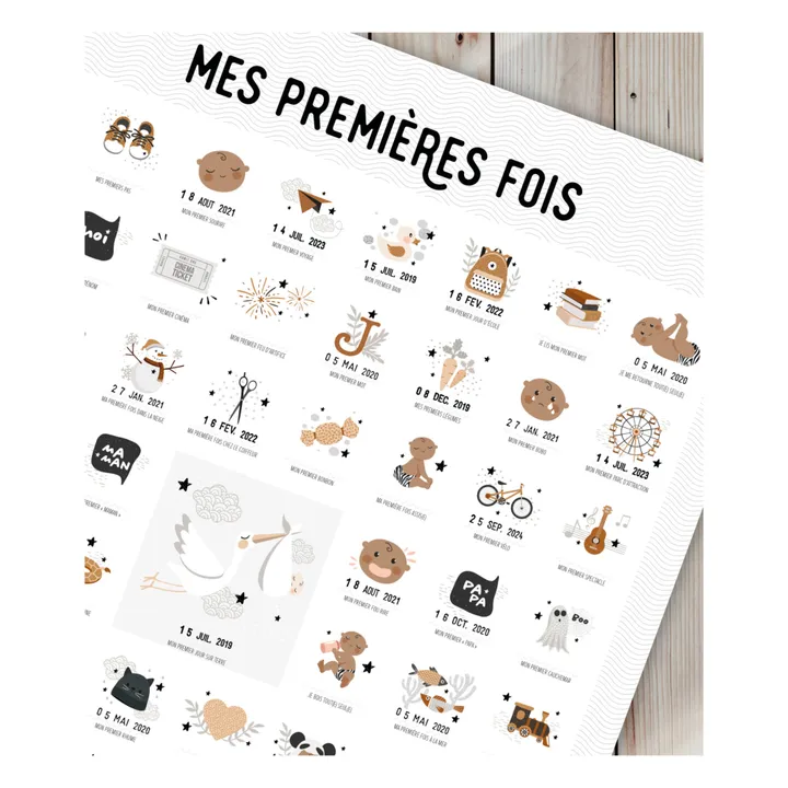 Les Petites Dates Affiche à tamponer Mes Premières Fois