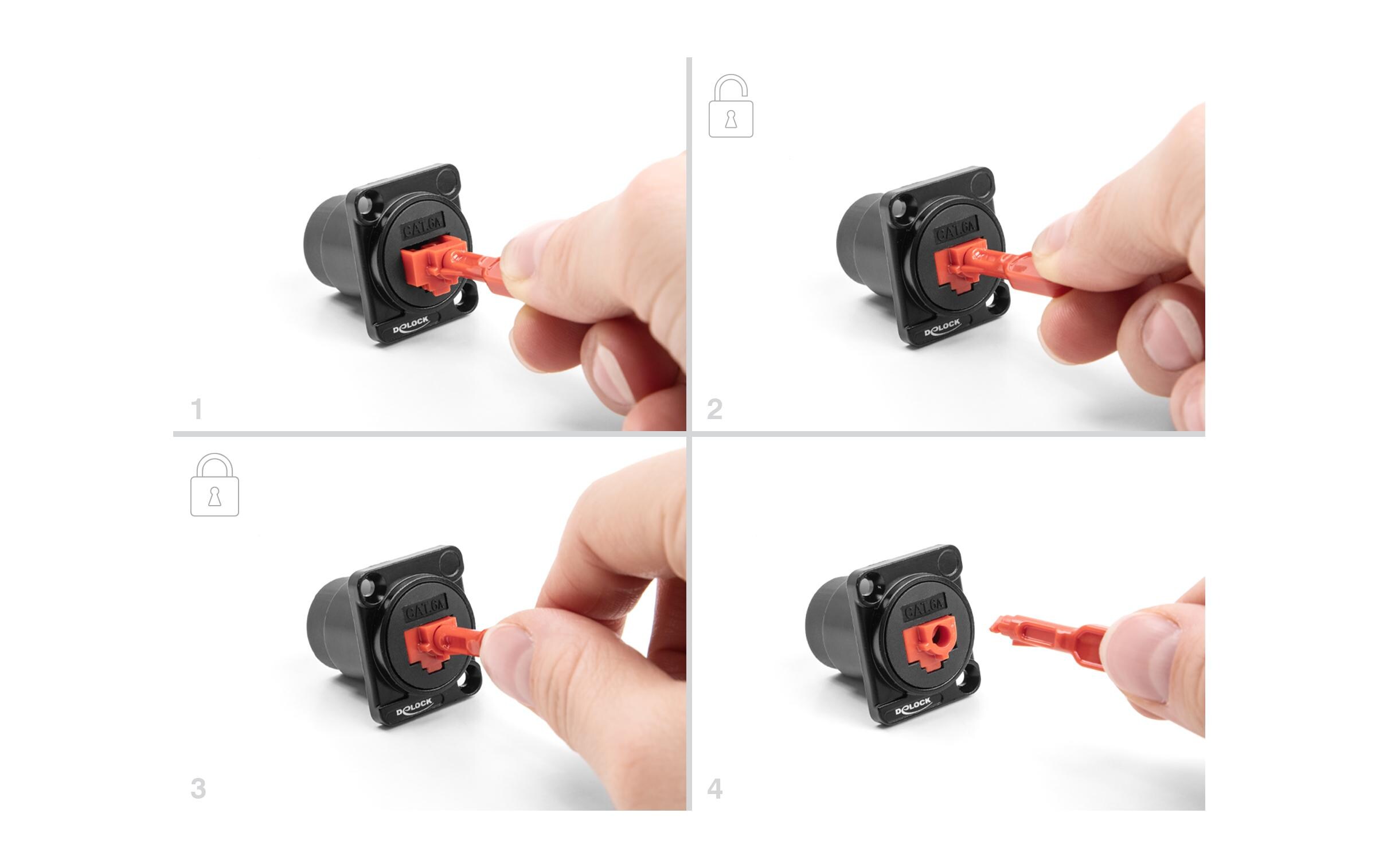 RJ45 Port Blocker Set für RJ45 Buchse 1 StückDelock RJ45 Port Blocker Set für RJ45 Buchse 10 Stück