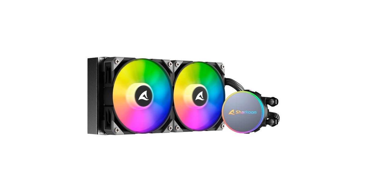 SharkoonS70 RGB waterkoeling  (Zwart, 4-pins PWM fan-connector)
