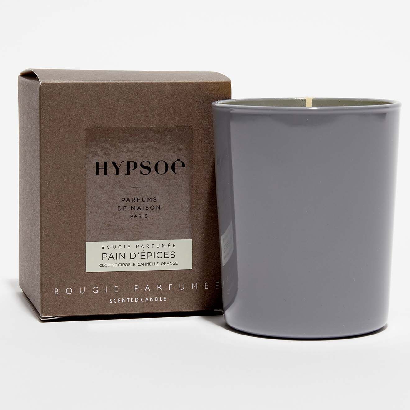 Hypsoé Bougie parfumée verre coloré laqué Pain d'Epices - 1 mèche 50h