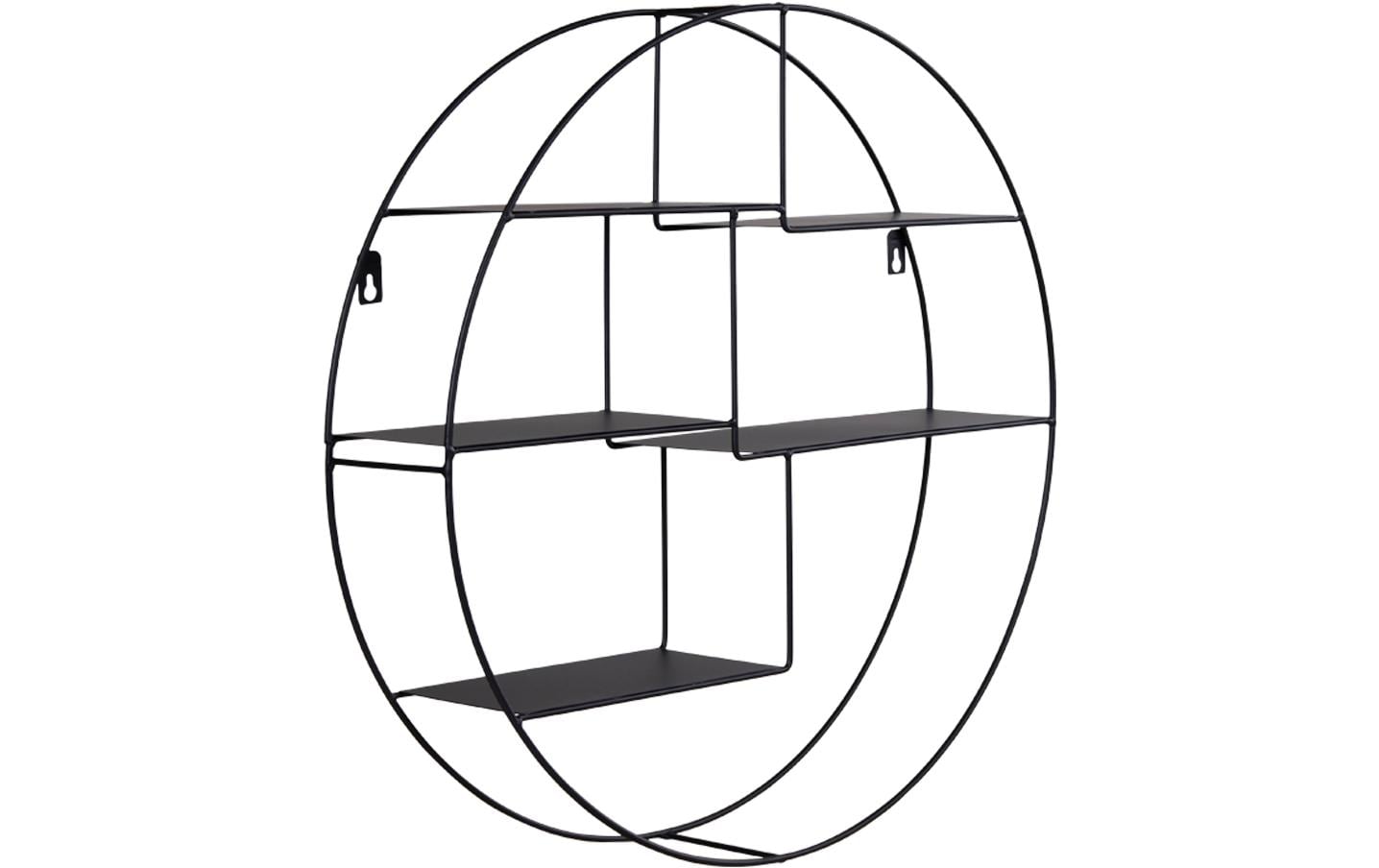 Wandregal Genk Ã 47.5 cm, SchwarzRegal mit fünf Ablagen