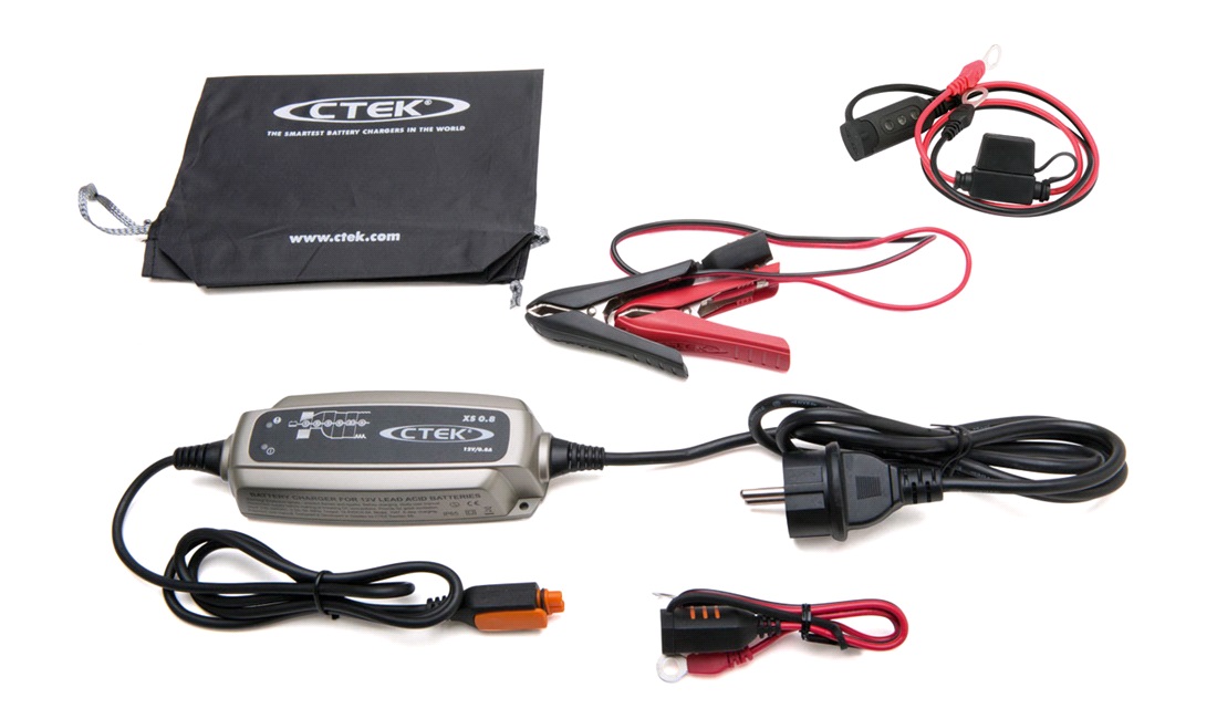 CTEK batterilader XS0,8 12V M/eyelet ladekabel