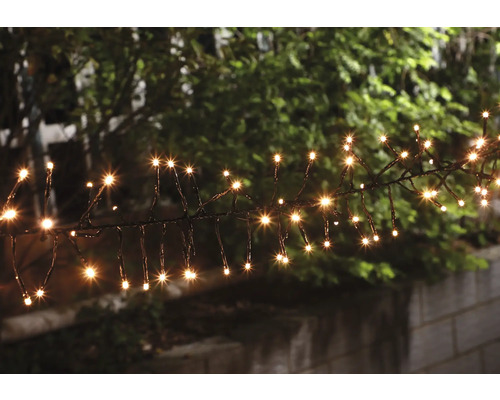 LED-lichtsnoer Lafiora Cluster 15 m + 10 m aansluitdraad 1500 LED's warm wit licht