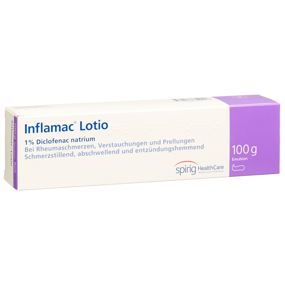 INFLAMAC Lotio 1 %<br>100 g, Tube, Emulsion zur Anwendung auf der Haut