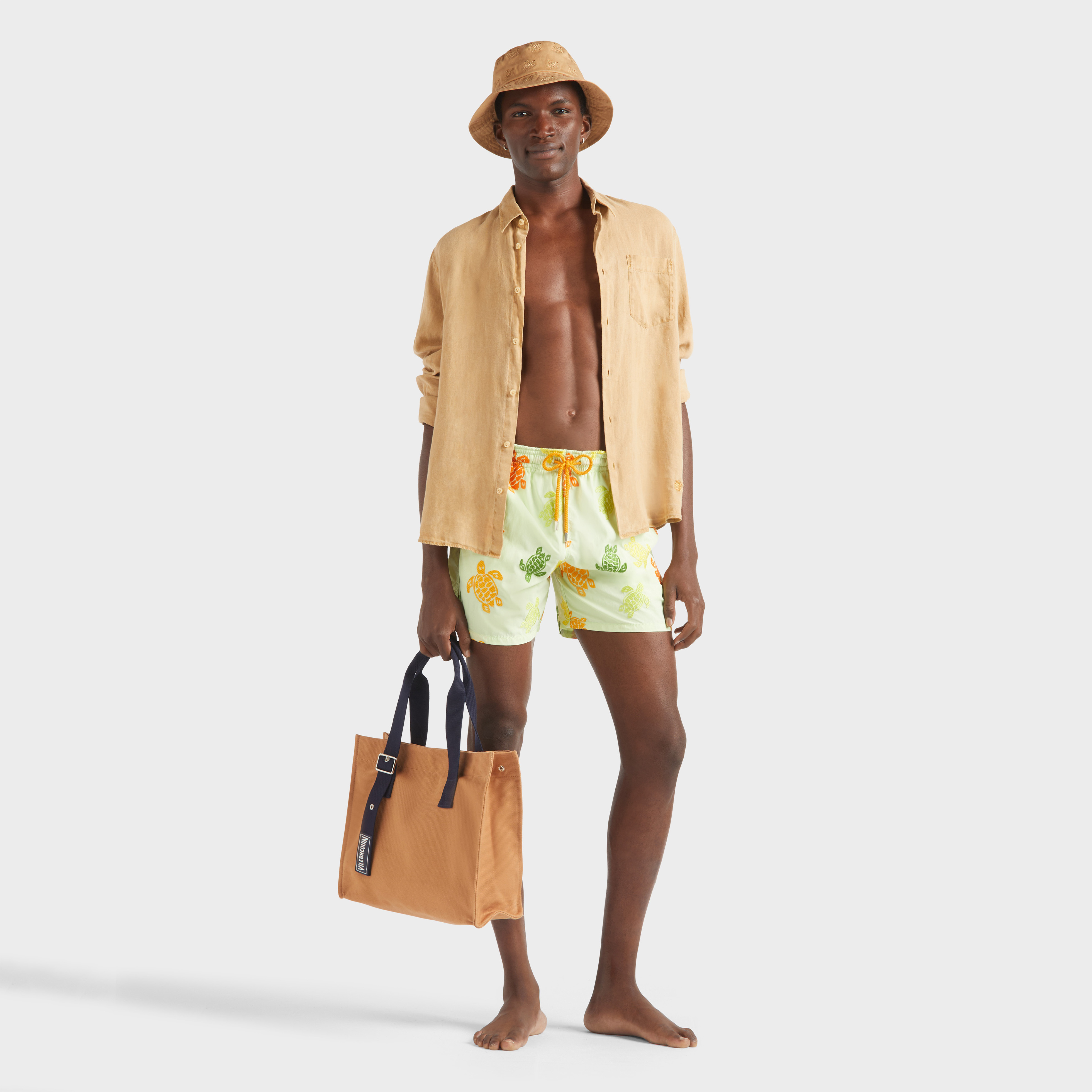 Maillot de Bain Homme Brodé Tortue Multicolore