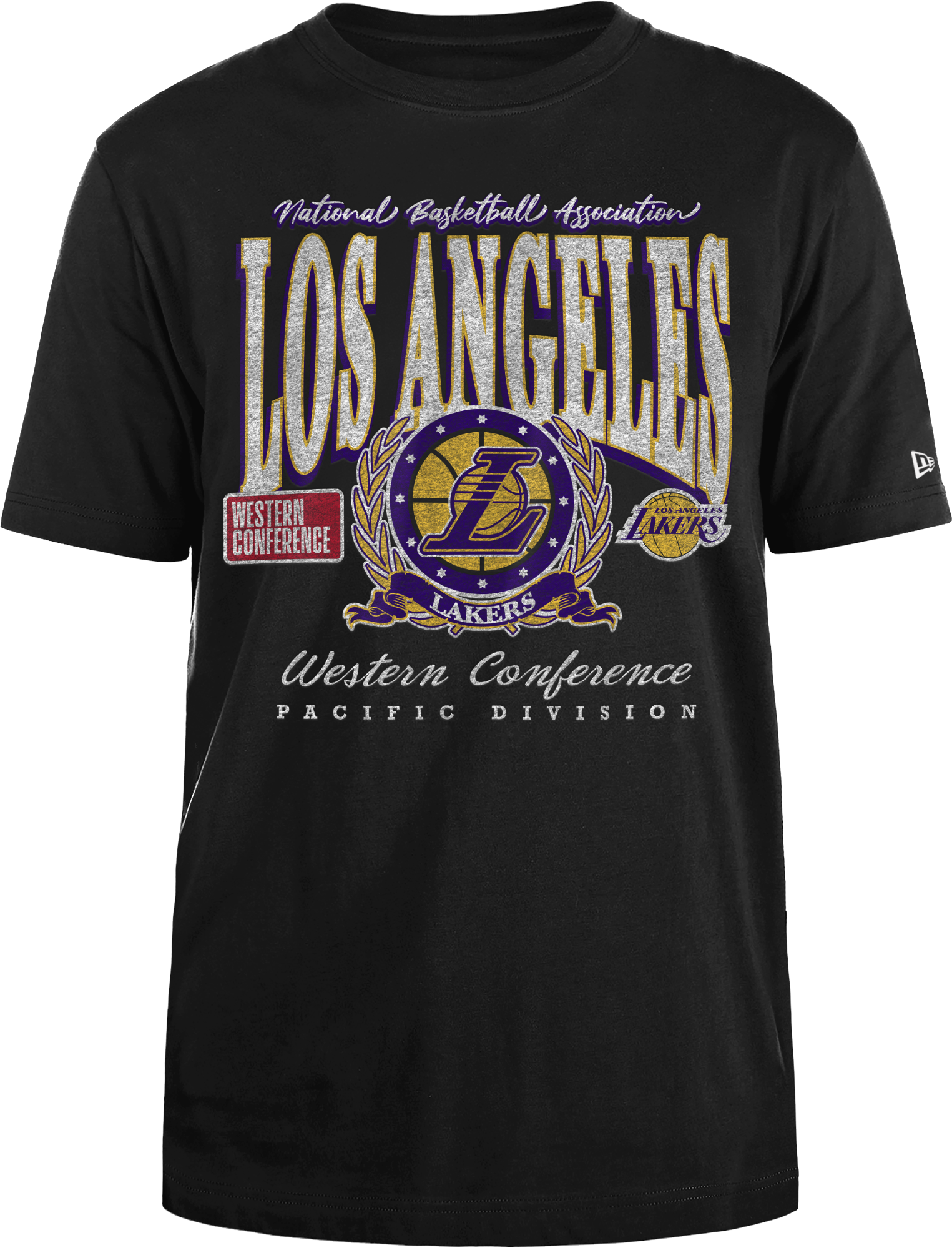New Era Los Angeles Lakers T-Shirt Schwarz