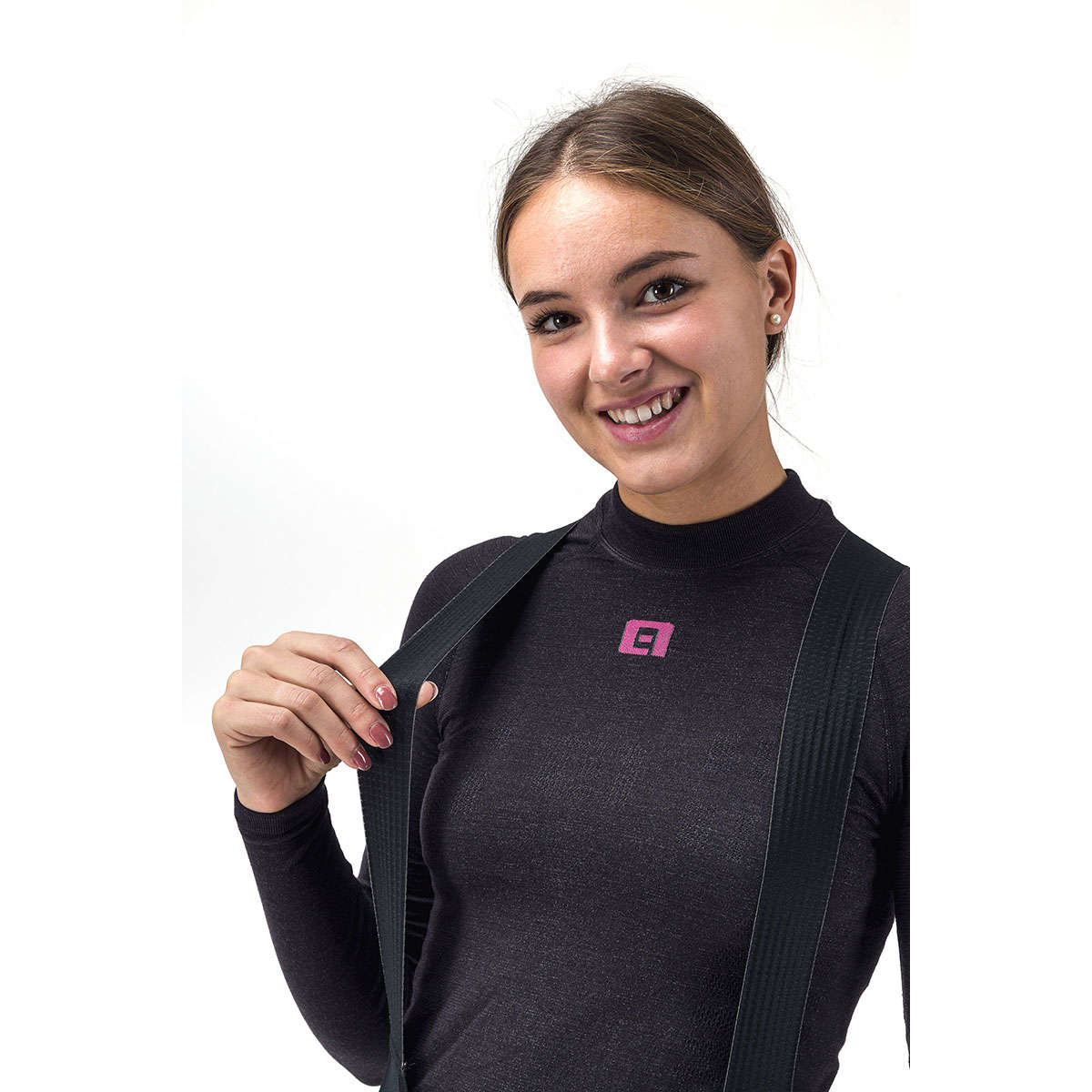 Ale Seamless Wool Ondershirt Lange Mouwen Zwart Dames